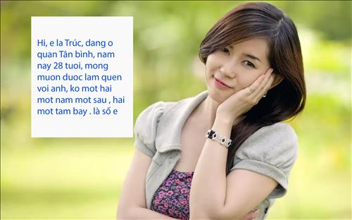 hẹn hò - NHÃ TRÚC-Nữ -Tuổi:30 - Độc thân-TP Hồ Chí Minh-Người yêu lâu dài