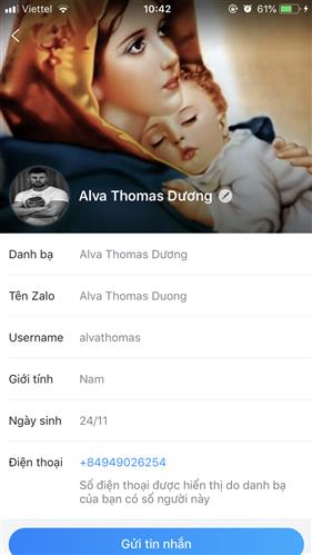 hẹn hò - Alva thomas Duong-Nam -Tuổi:40 - Độc thân-TP Hồ Chí Minh-Người yêu lâu dài